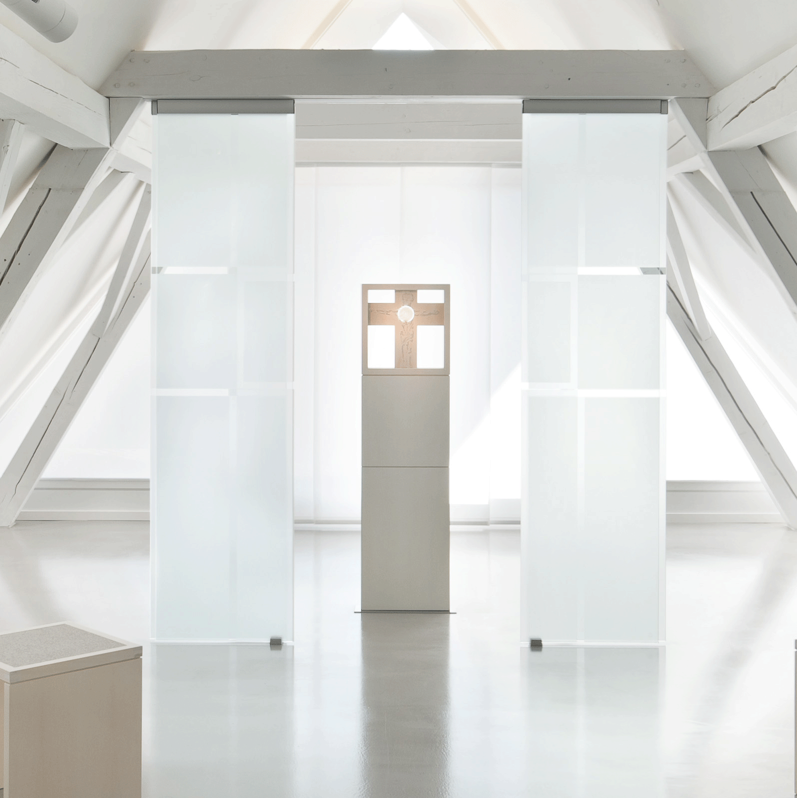 2 d Peter P. Rast AnnÑherung 1 Acryl auf Karton und hinter Glas